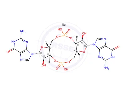 Chemical structure of Cyclic-di-GMP sodium salt