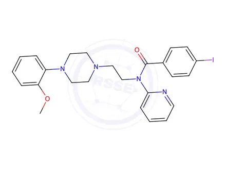 Chemical structure of 4-IODO-N-[2-[4-(METHOXYPHENYL)-1-PIPERAZINYL]ETHYL]-N-2-PYRIDINYL-BENZAMIDE HYDROCHLORIDE
