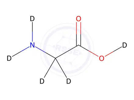 Chemical structure of Glycine-[D5]