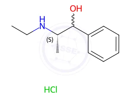 Chemical structure of N-Ethyl-dl-norephedrine Hydrochloride