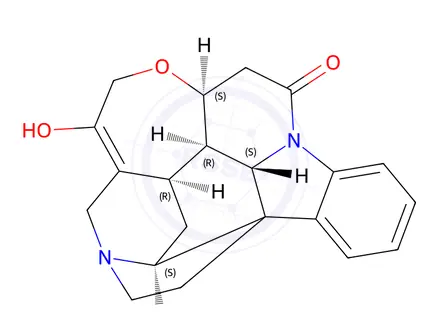 Chemical structure of 22-hydroxystrychnine