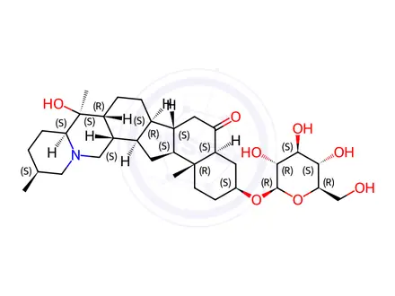 Chemical structure of Imperialine Impurity 1 (Imperialine 3-β-D-Glucoside)