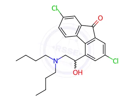 Chemical structure of Lumefantrine Keto Impurity