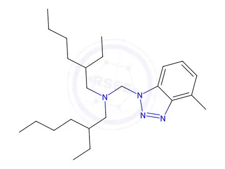 Chemical structure of N,N-Bis(2-ethylhexyl)-4-Methyl-1H-Benzotriazole-1-Methylamine