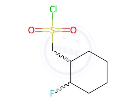 Chemical structure of (2-fluorocyclohexyl)methanesulfonyl chloride
