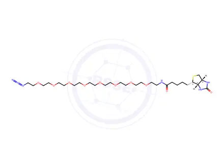 Chemical structure of N-(26-Azido-3,6,9,12,15,18,21,24-octaoxahexacosyl)-5-((3aS,4S,6aR)-2-oxohexahydro-1H-thieno[3,4-d]imidazol-4-yl)pentanamide