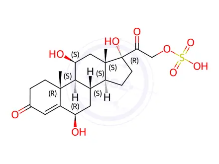 Chemical structure of 6-Beta-Hydroxycortisol Sulfate