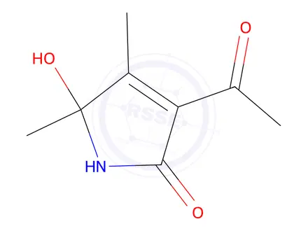 Chemical structure of 3-Acetyl-5-hydroxy-4,5-dimethyl-1H-pyrrol-2(5H)-one