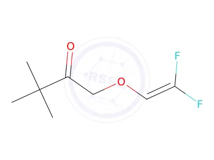 Chemical structure of 1-((2,2-Difluorovinyl)oxy)-3,3-dimethylbutan-2-one
