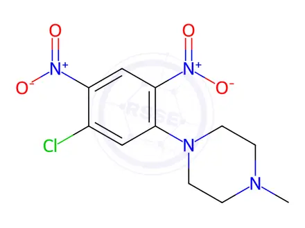 Chemical structure of Piperazine, 1-(5-chloro-2,4-dinitrophenyl)-4-methyl-