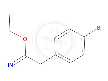 Chemical structure of 2(4-BROMO-PHENYL)-ACETIMIDIC ACID ETHYL ESTER