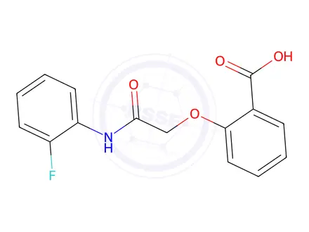 Chemical structure of 2-[(2-Fluoro-phenylcarbamoyl)-methoxy]-benzoic acid