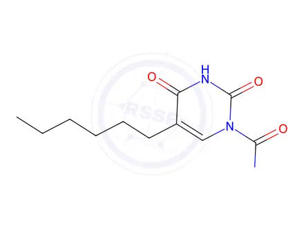 Chemical structure of 5-hexyl-2,4-dioxo-3,4-dihydropyrimidine-1(2H)-carboxamide