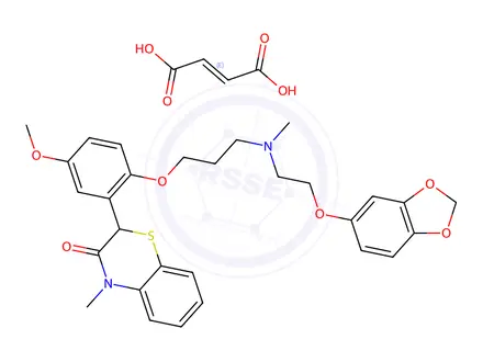 Chemical structure of Semotiadil (recemate fumarate)