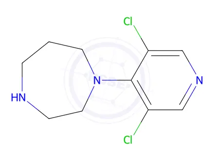 Chemical structure of 1-(3,5-Dichloropyridin-4-yl)homopiperazine