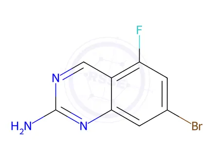 Chemical structure of 7-bromo-5-fluoroquinazolin-2-amine