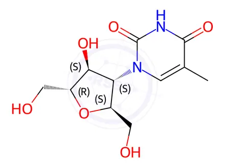 Chemical structure of 2,5-ANHYDRO-3-DEOXY-3-(3,4-DIHYDRO-5-METHYL-2,4-DIOXO-1(2H)-PYRIMIDINYL)-D-MANNITOL