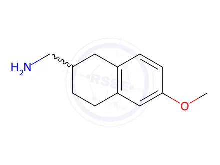 Chemical structure of 2-Naphthalenemethanamine, 1,2,3,4-tetrahydro-6-methoxy-