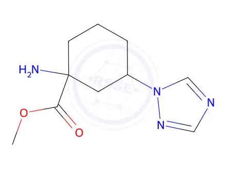 Chemical structure of Methyl 1-amino-3-(1h-1,2,4-triazol-1-yl)cyclohexane-1-carboxylate
