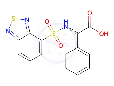 Chemical structure of [(2,1,3-Benzothiadiazol-4-ylsulfonyl)amino]-(phenyl)acetic acid