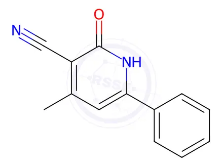 Chemical structure of 4-Methyl-2-oxo-6-phenyl-1,2-dihydropyridine-3-carbonitrile