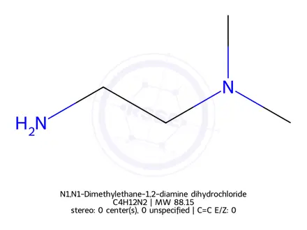 Chemical structure of N,N-Dimethyl-1,2-ethanediammonium iodide