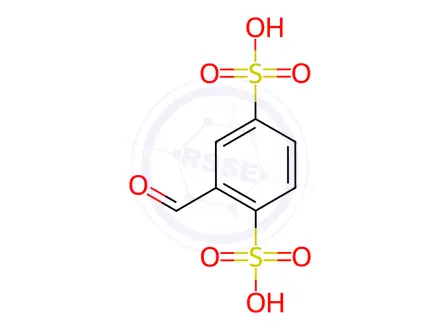 Chemical structure of 2-Formylbenzene-1,4-disulfonic Acid