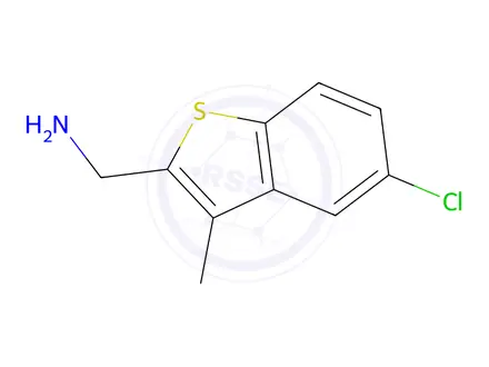 Chemical structure of (5-chloro-3-methyl-1-benzothiophen-2-yl)methanamine