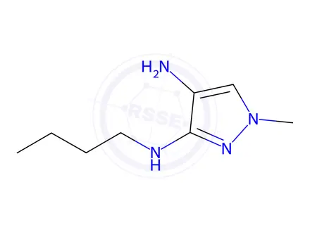 Chemical structure of N~3~-butyl-1-methyl-1H-pyrazole-3,4-diamine