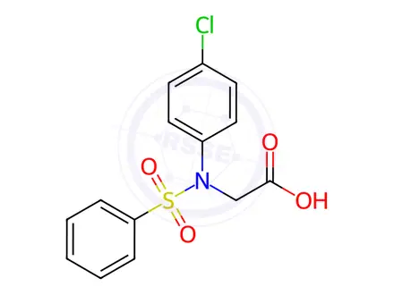 Chemical structure of 2-[4-Chloro(phenylsulfonyl)anilino]acetic acid