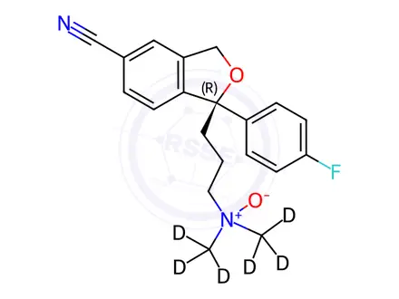 Chemical structure of (R)-Citalopram-d6 N-Oxide