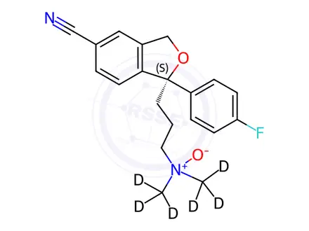 Chemical structure of (S)-Citalopram-d6 N-Oxide