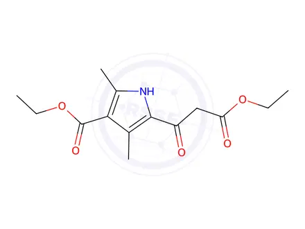 Chemical structure of Ethyl 5-(3-Ethoxy-3-oxopropanoyl)-2,4-dimethyl-1H-pyrrole-3-carboxylate