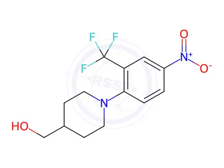 Chemical structure of (1-(4-Nitro-2-(trifluoromethyl)phenyl)piperidin-4-yl)methanol