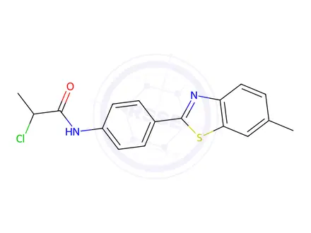 Chemical structure of 2-Chloro-n-[4-(6-methyl-1,3-benzothiazol-2-yl)phenyl]propanamide
