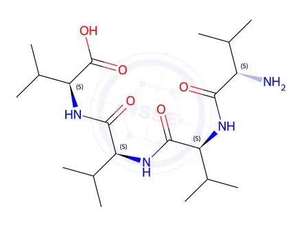 Chemical structure of H-Val-Val-Val-Val-OH