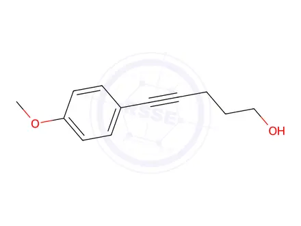 Chemical structure of 5-(4-Methoxyphenyl)pent-4-yn-1-ol