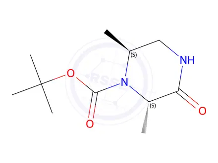 Chemical structure of Tert-butyl(2s,6s)-2,6-dimethyl-3-oxo-piperazine-1-carboxylate