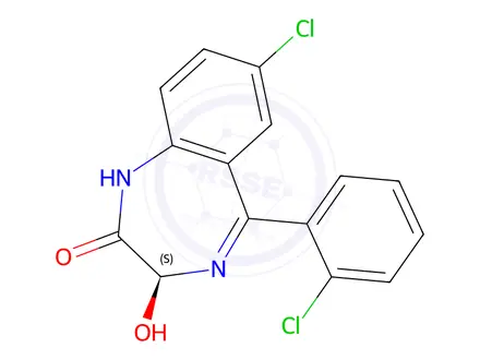 Chemical structure of (S)-Lorazepam