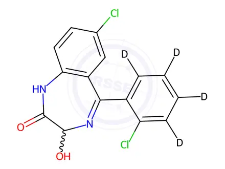 Chemical structure of Lorazepam d4