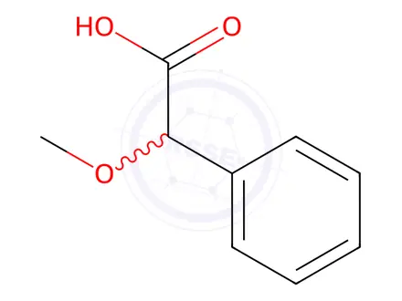 Chemical structure of 2-Methoxy-2-phenylacetic acid