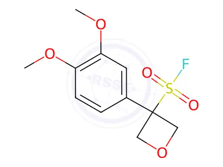 Chemical structure of 3-Oxetanesulfonyl fluoride, 3-(3,4-dimethoxyphenyl)-