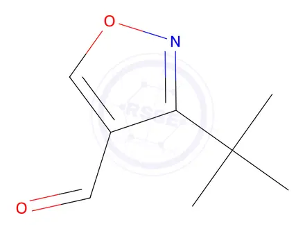 Chemical structure of 3-(tert-Butyl)isoxazole-4-carbaldehyde