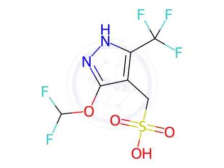 Chemical structure of (5-(Difluoromethoxy)-3-(trifluoromethyl)-1H-pyrazol-4-yl)methanesulfonic acid
