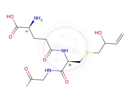 Chemical structure of S-(2-hydroxy-3-buten-1-yl)glutathione