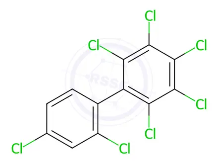 Chemical structure of 2,2',3,4,4',5,6-Heptachlorobiphenyl