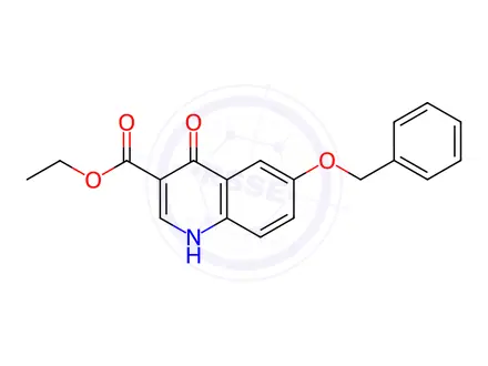 Chemical structure of 6-Benzyloxy-4-hydroxy-quinoline-3-carboxylic acid ethyl ester
