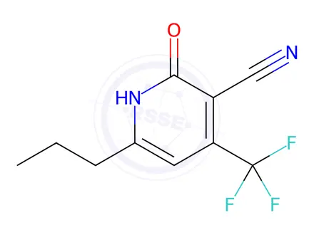 Chemical structure of 2-Oxo-6-propyl-4-(trifluoromethyl)-1,2-dihydropyridine-3-carbonitrile
