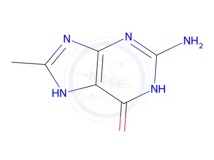 Chemical structure of 2-Amino-8-methyl-1,7-dihydro-6H-purin-6-one