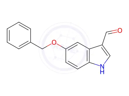 Chemical structure of 5-Benzyloxyindole-3-carboxaldehyde